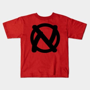 Jewish Anarchist Symbol (DIY Style) Kids T-Shirt